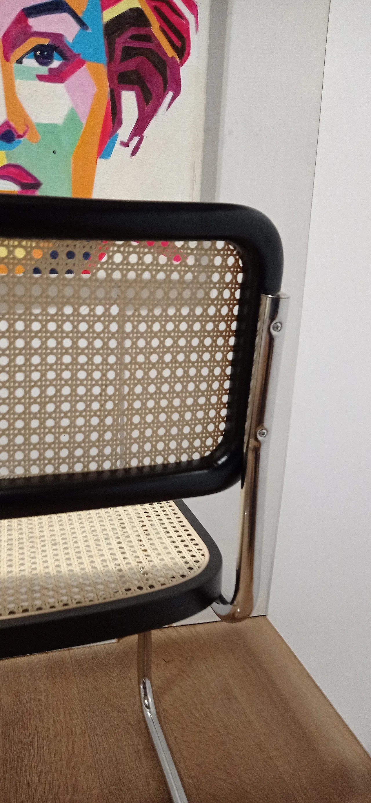 6 Cesca B32 chairs, lacquered in black MDF, 1980s 56