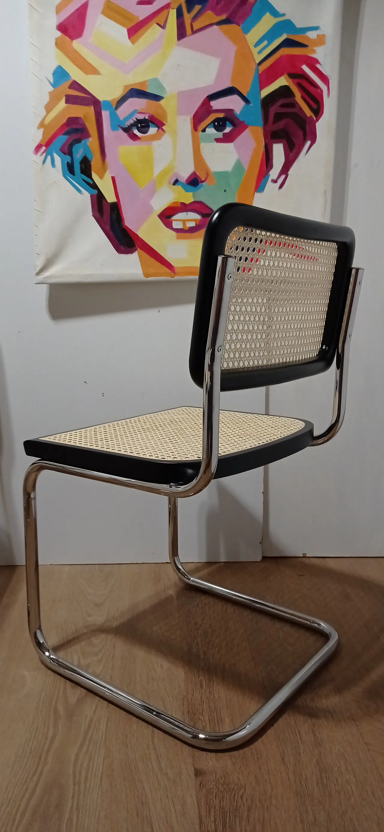 6 Cesca B32 chairs, lacquered in black MDF, 1980s 57