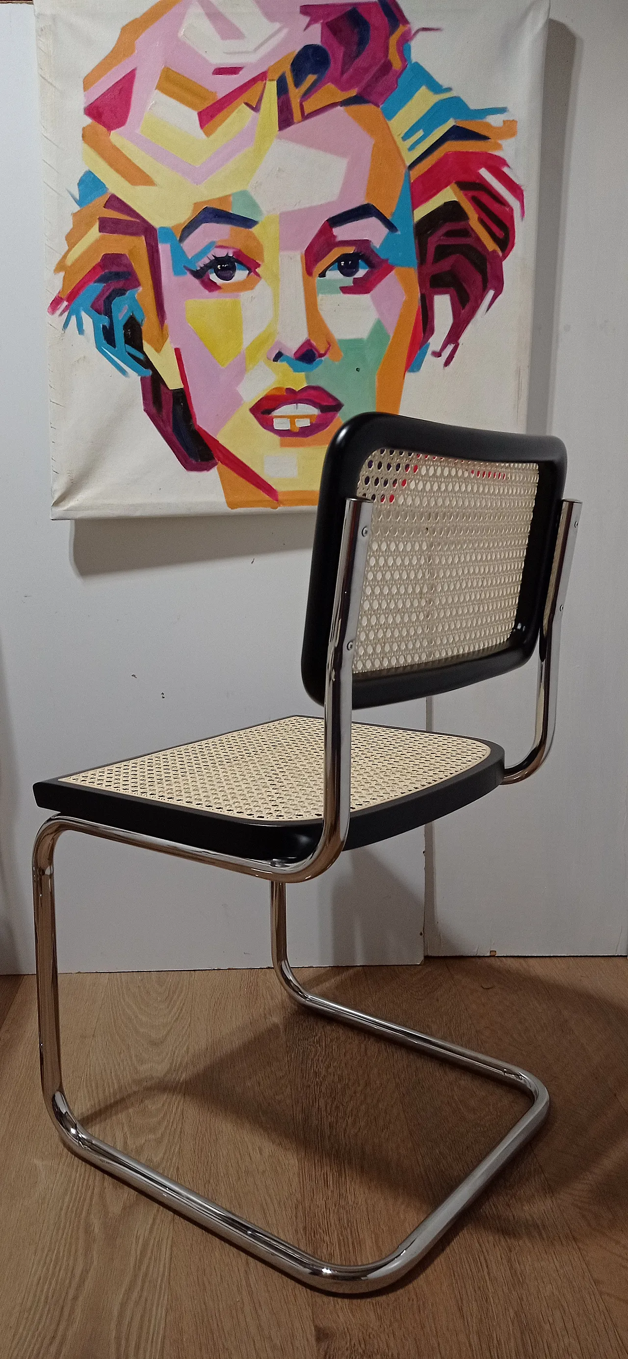 6 Cesca B32 chairs, lacquered in black MDF, 1980s 58