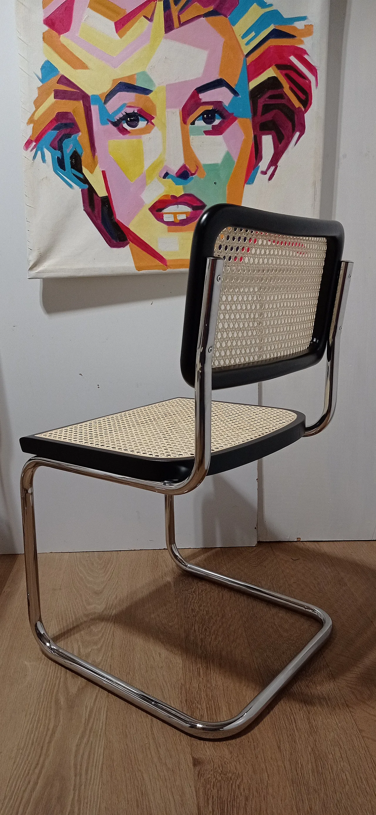 6 Cesca B32 chairs, lacquered in black MDF, 1980s 59