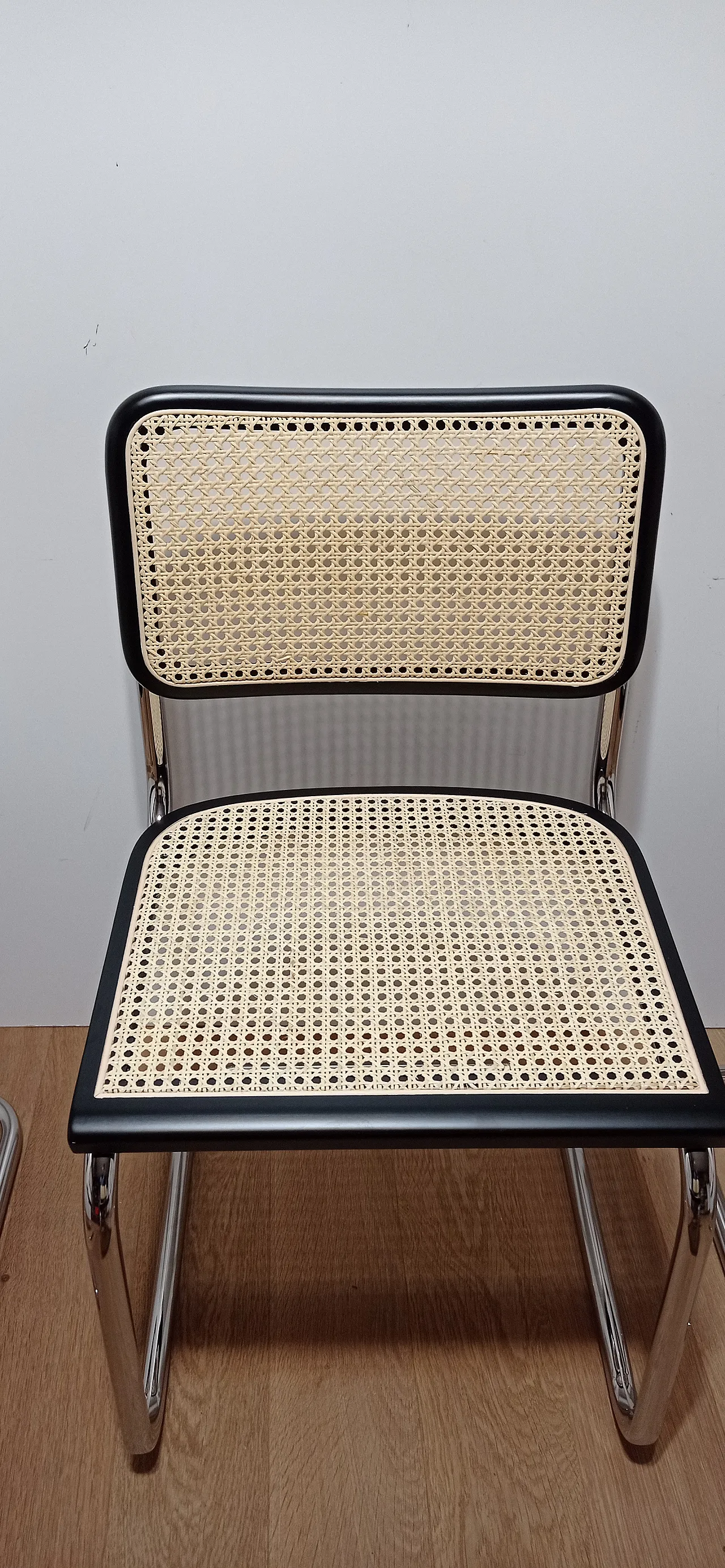 6 Cesca B32 chairs, lacquered in black MDF, 1980s 84
