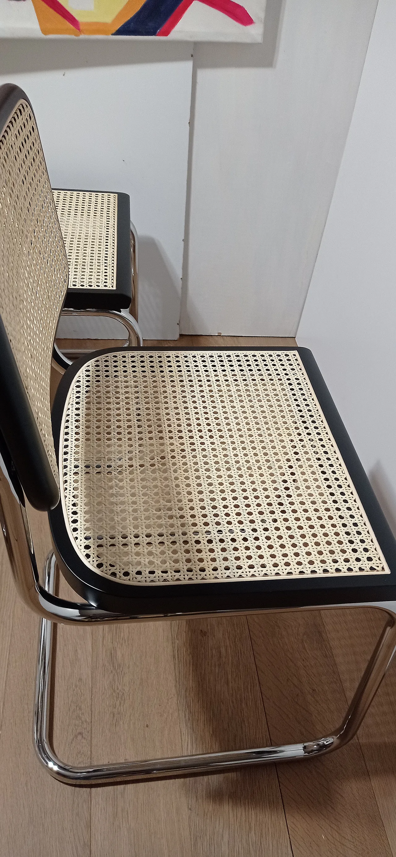 6 Cesca B32 chairs, lacquered in black MDF, 1980s 86