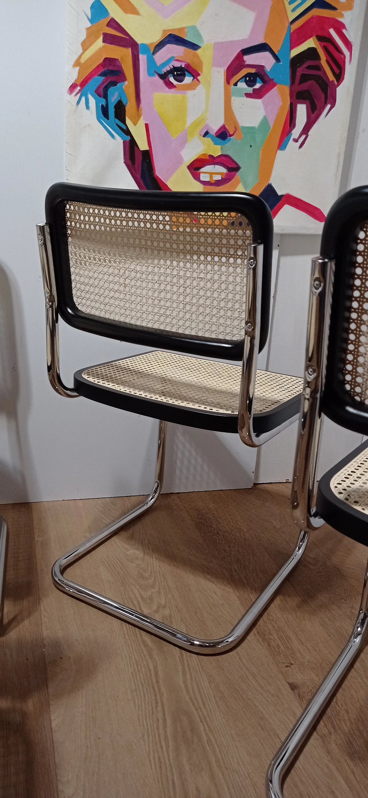 6 Cesca B32 chairs, lacquered in black MDF, 1980s 91