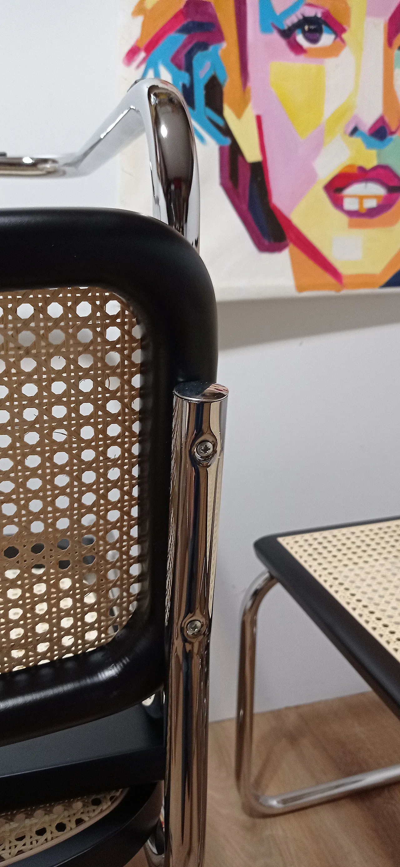 6 Cesca B32 chairs, lacquered in black MDF, 1980s 105