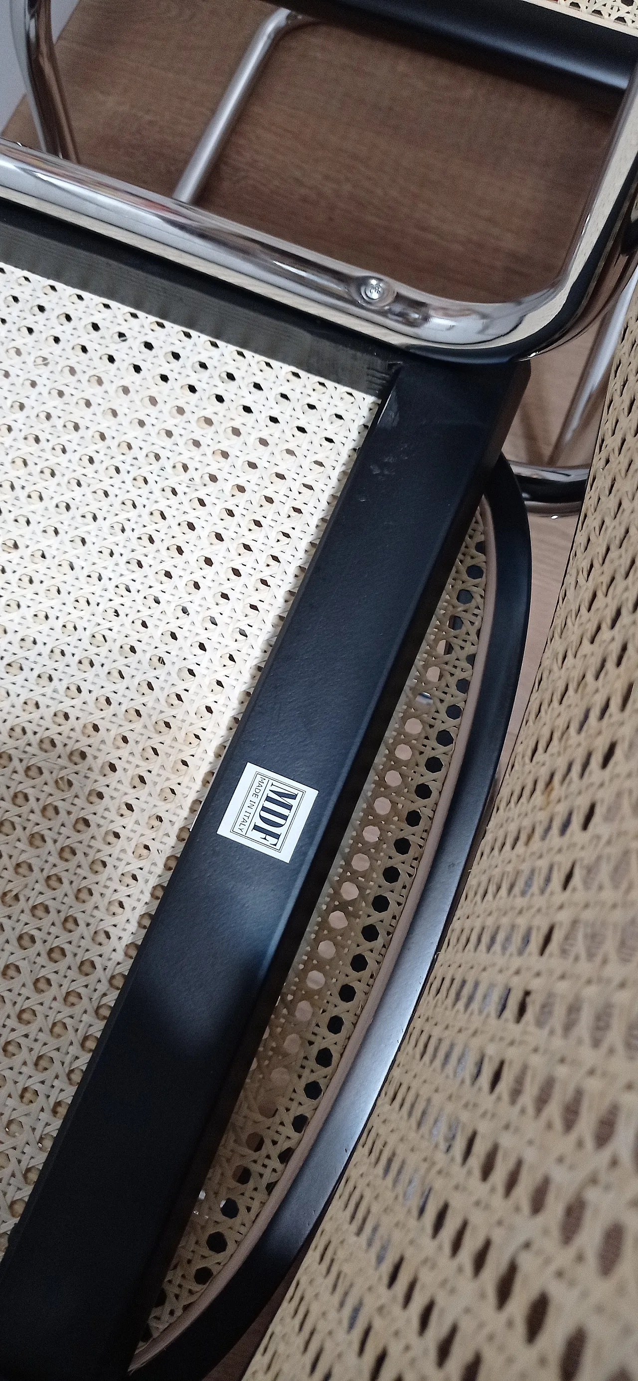 6 Cesca B32 chairs, lacquered in black MDF, 1980s 114