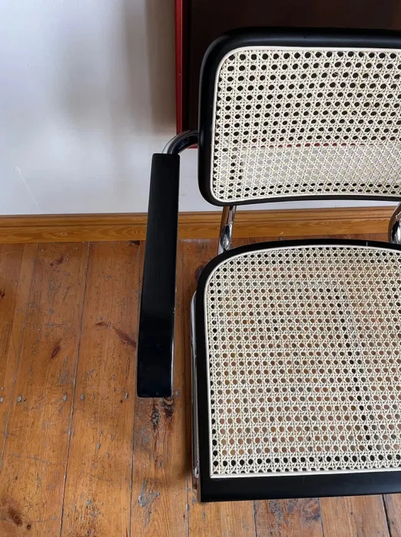 Pair of Cesca B64 black lacquered chairs by MDF, 1980s 4