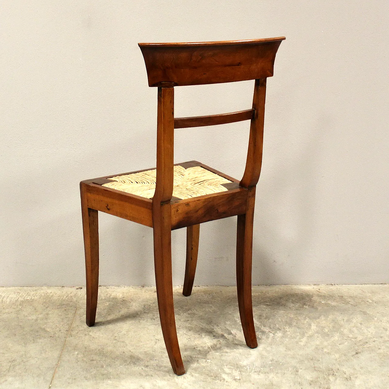 Italian inlaid walnut chair, 19th century 3