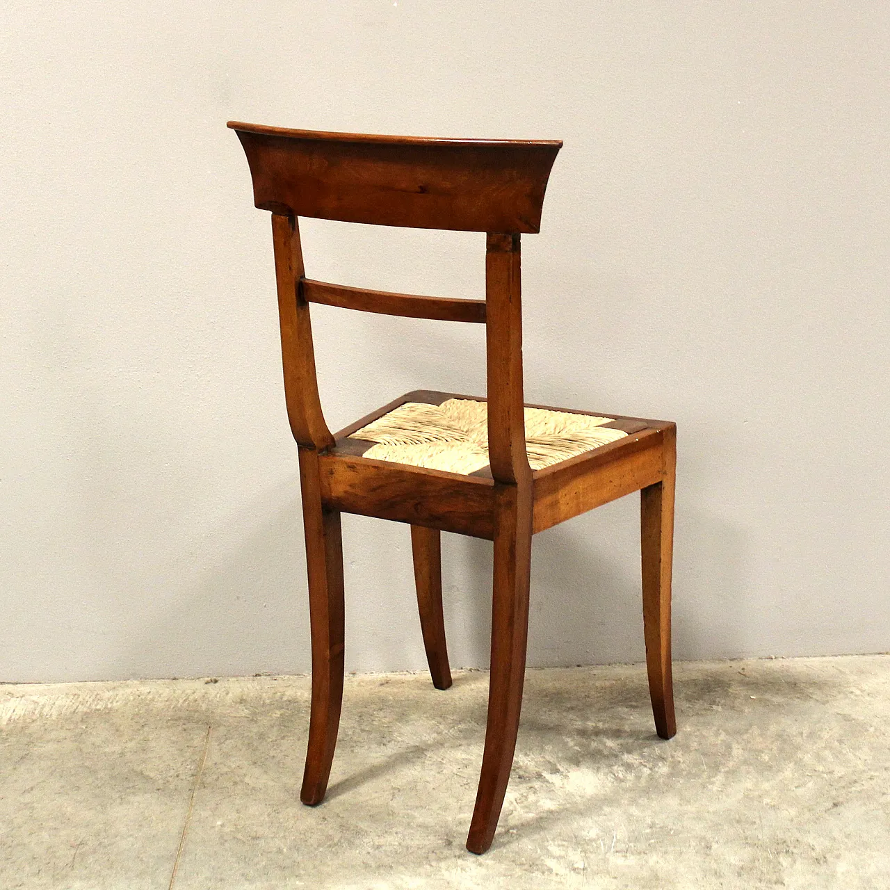 Italian inlaid walnut chair, 19th century 4