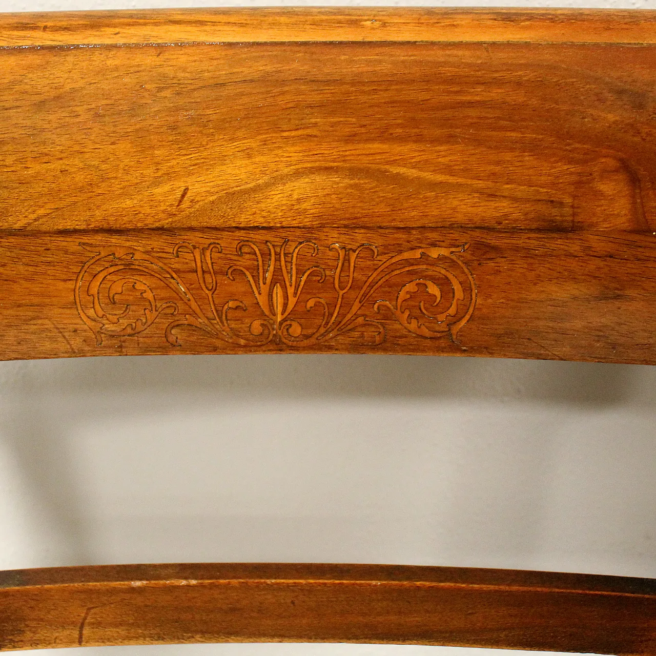 4 inlaid walnut chairs, 19th century 8