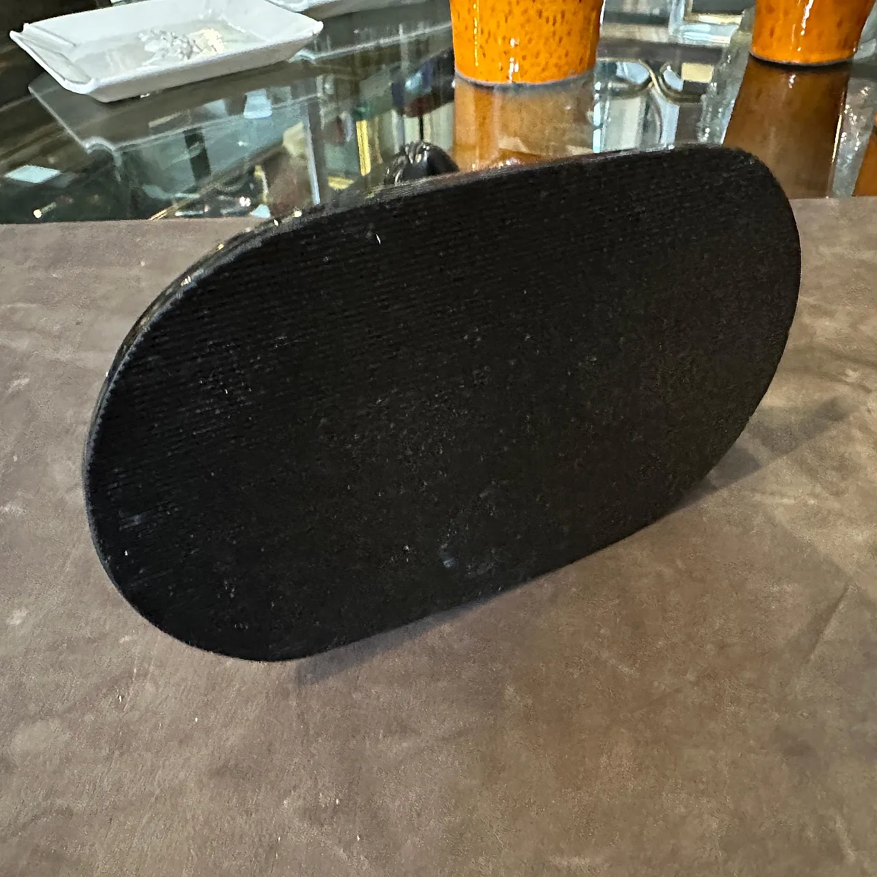 Ceramic and black glass smoking set, 1950s 9