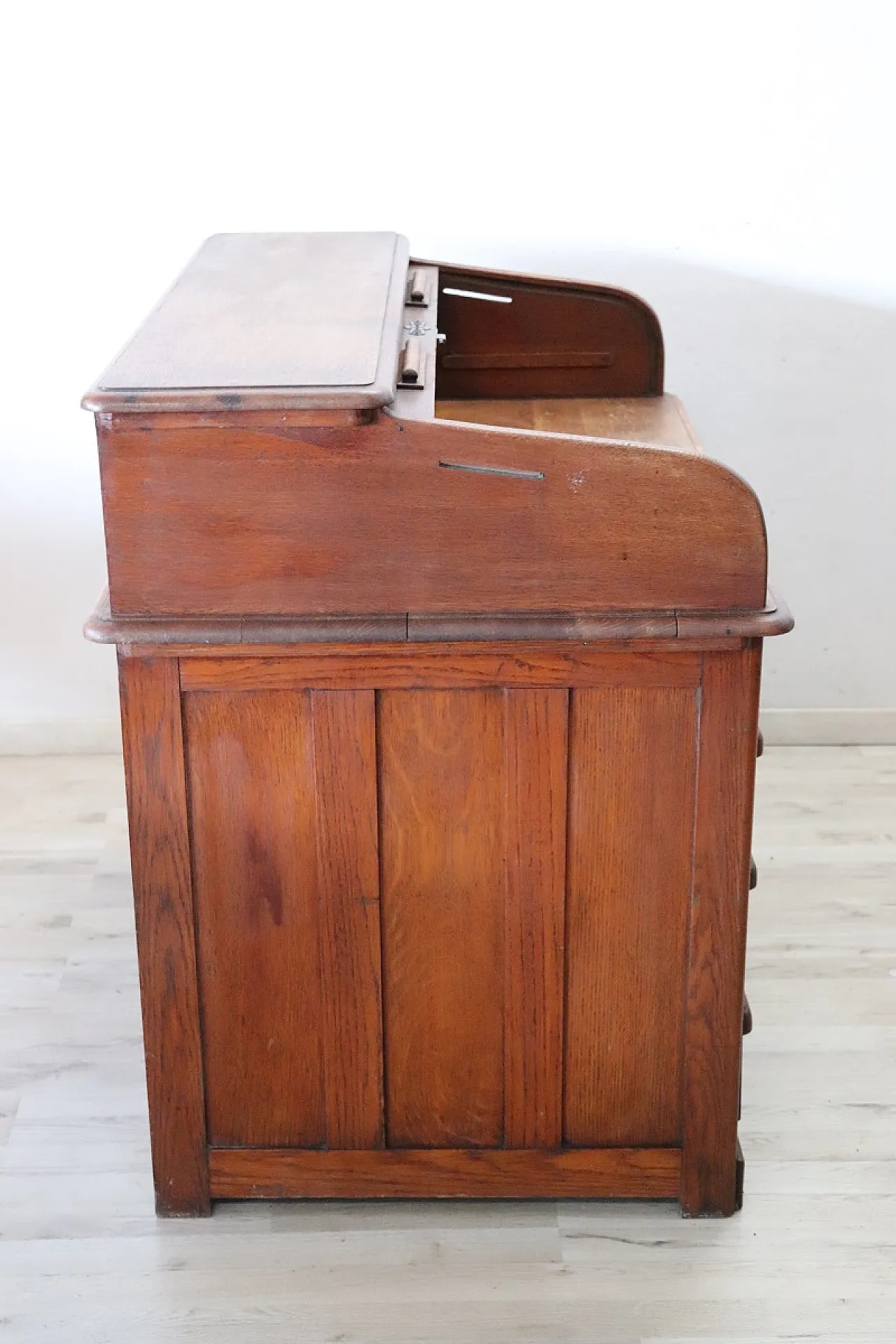 Scrivania a rullo in rovere, inizi '900 12