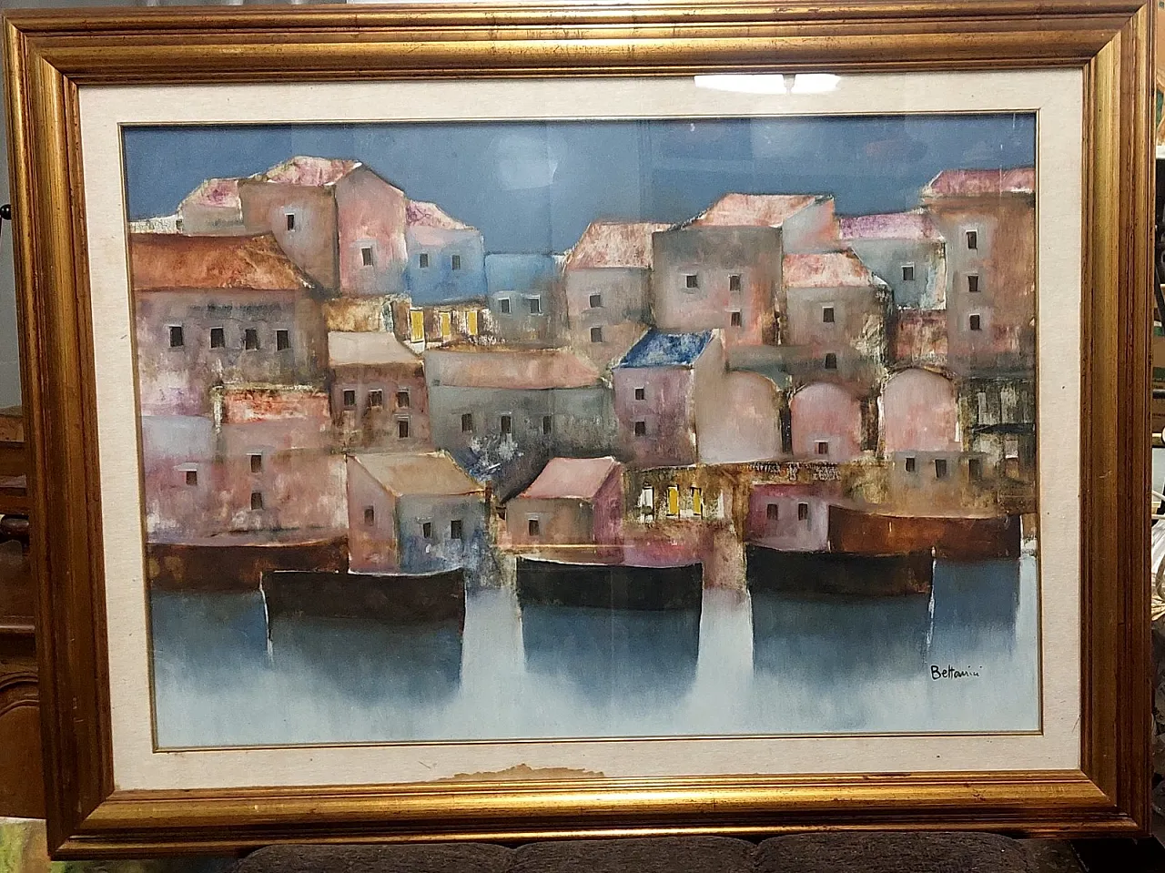 Paesaggio di Bettarini Lido, olio su tela, '900 1