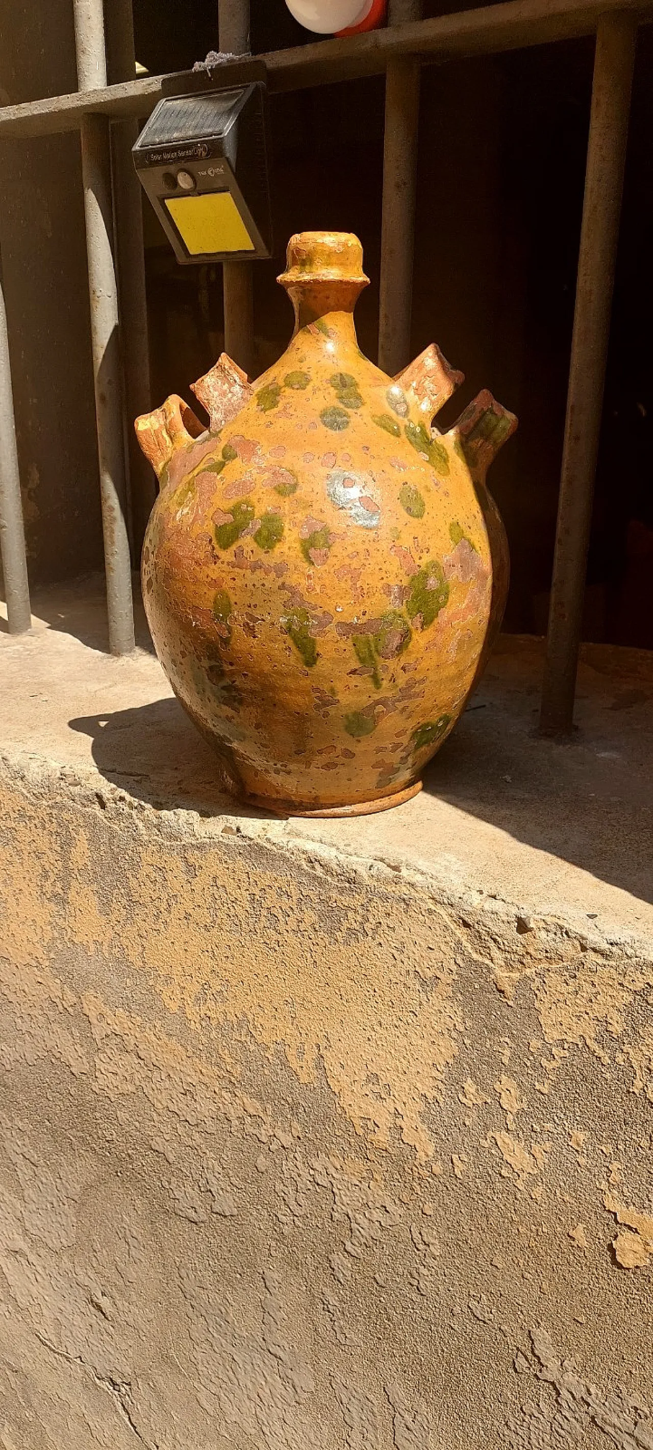 Fiasca da pellegrino in terracotta smaltata, '800 7