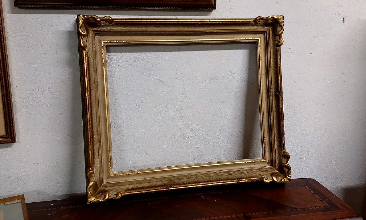 Lacquered and gilded wooden frame, early 20th century 9