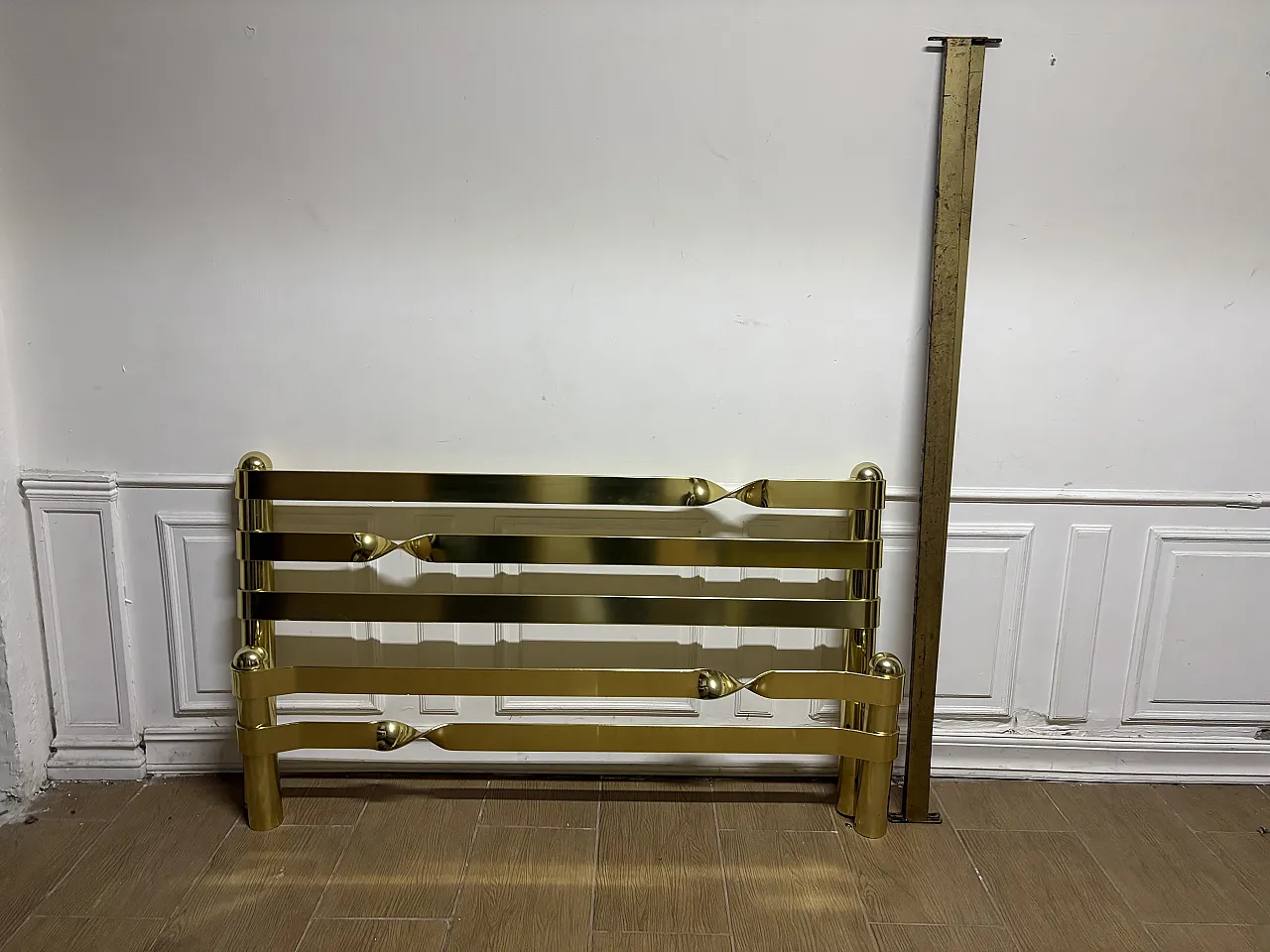 Brass bed frame, 70s 9