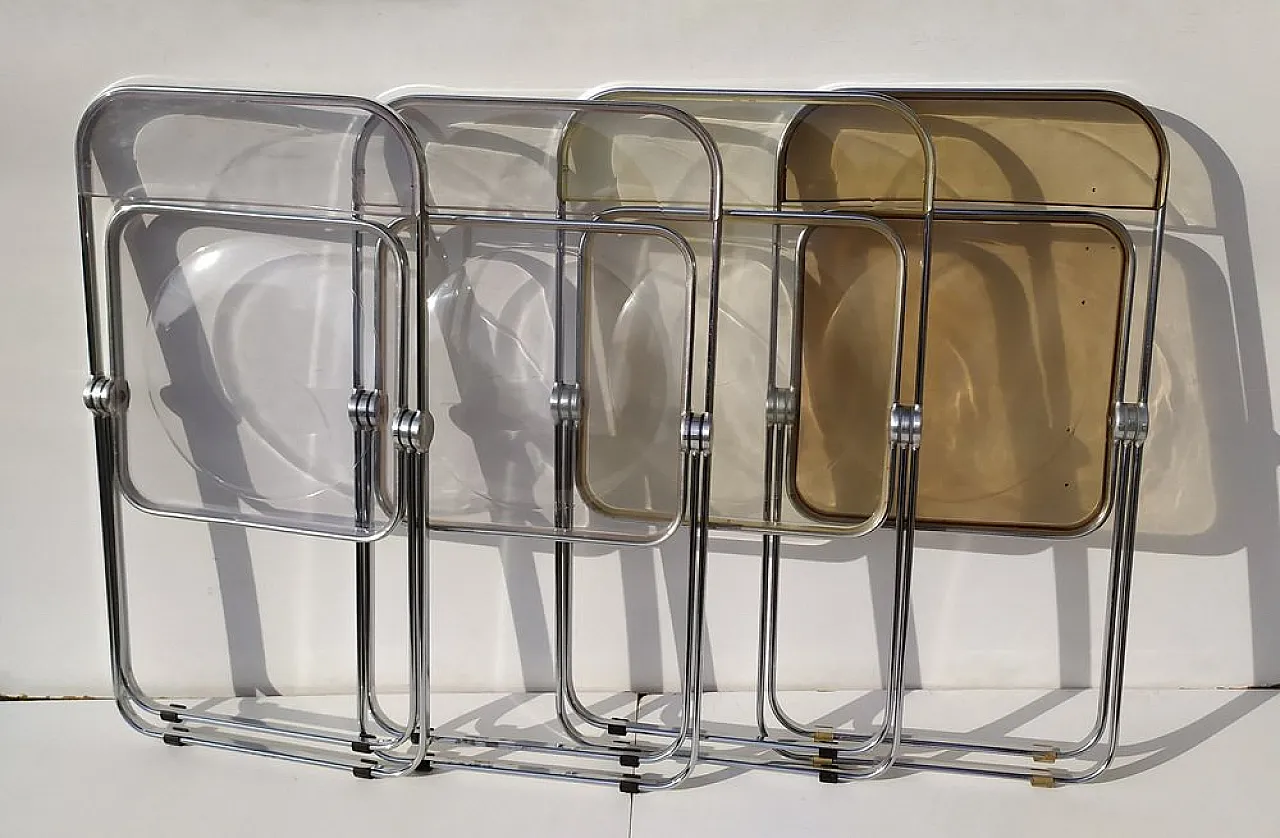 4 Plia chairs by Kartell, 1970s 2