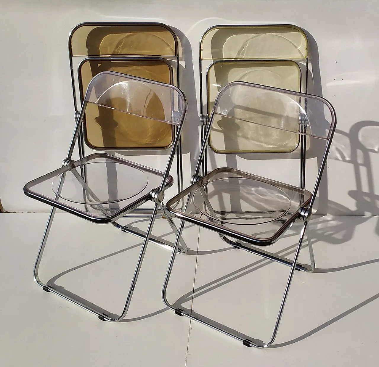 4 Plia chairs by Kartell, 1970s 7