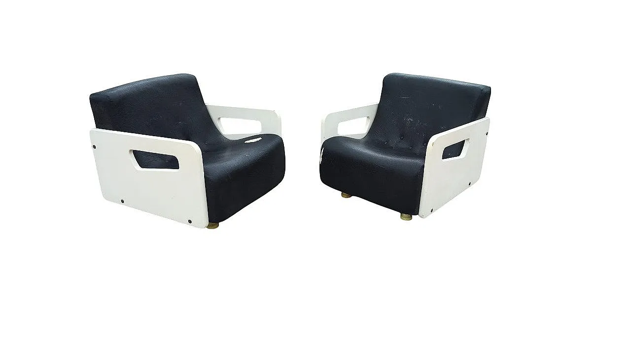 Pair of Beka Tortuga armchairs, 1960s 2