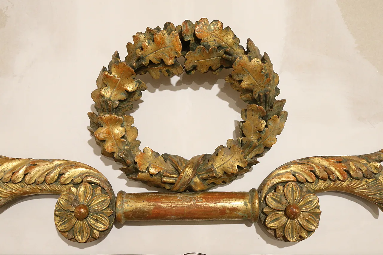 Specchiera caminiera impero bianca oro zecchino, 1826 9