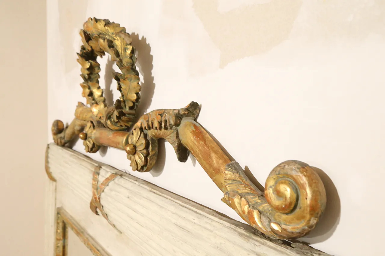 Specchiera caminiera impero bianca oro zecchino, 1826 10