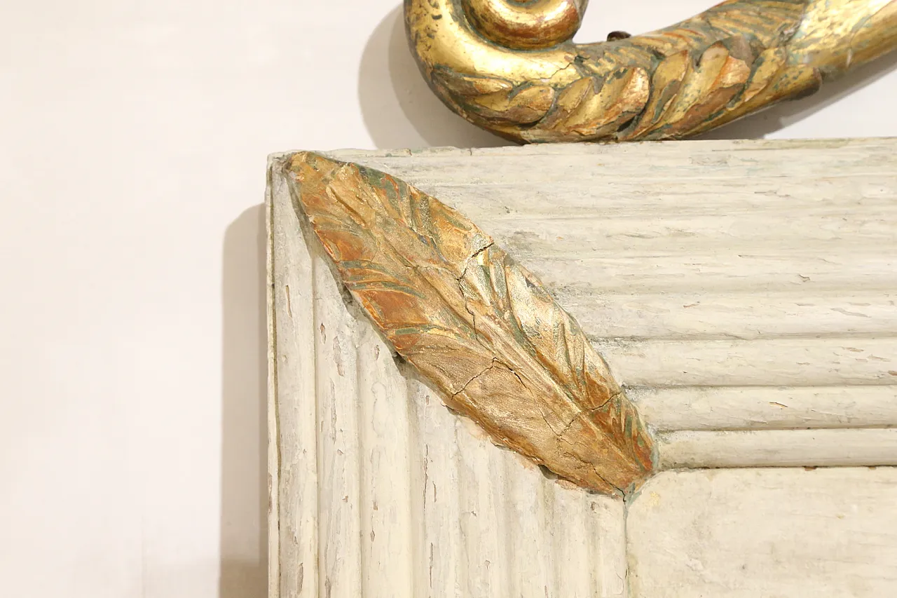 Specchiera caminiera impero bianca oro zecchino, 1826 11