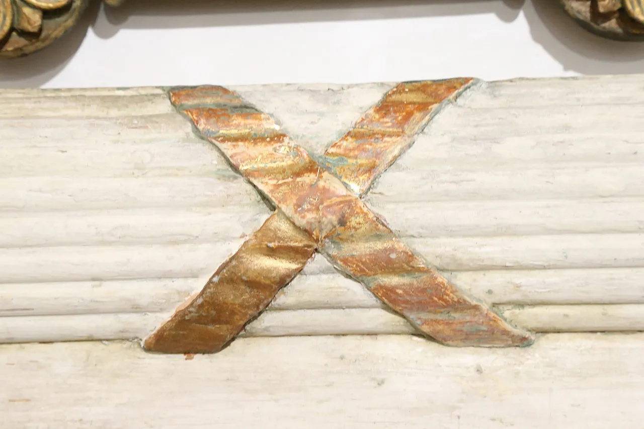 Specchiera caminiera impero bianca oro zecchino, 1826 12