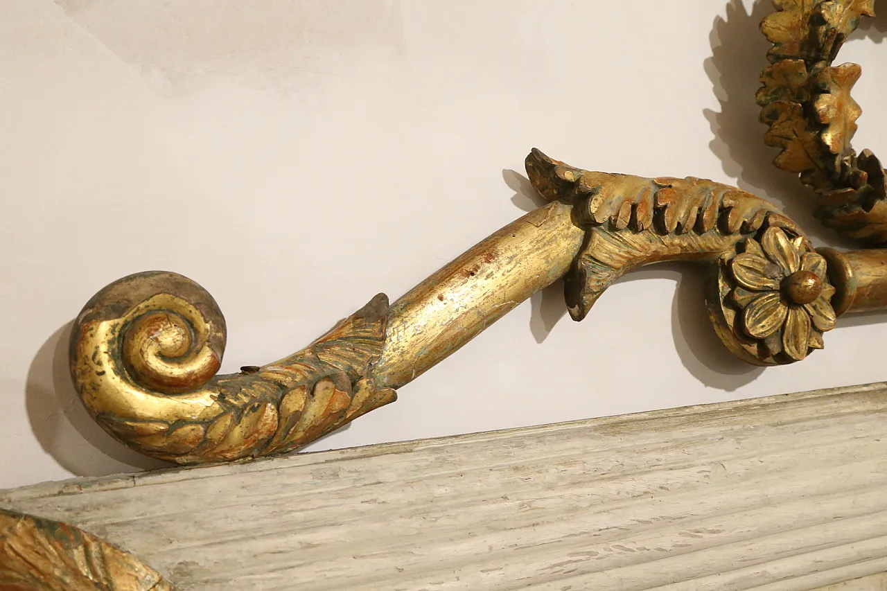 Specchiera caminiera impero bianca oro zecchino, 1826 13