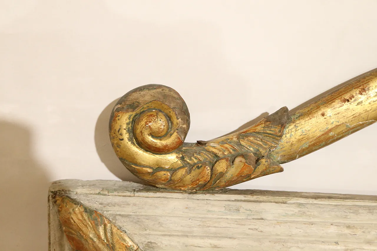 Specchiera caminiera impero bianca oro zecchino, 1826 14