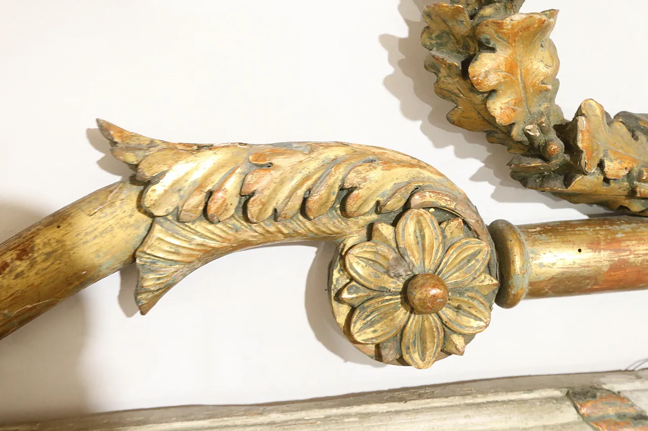 Specchiera caminiera impero bianca oro zecchino, 1826 15