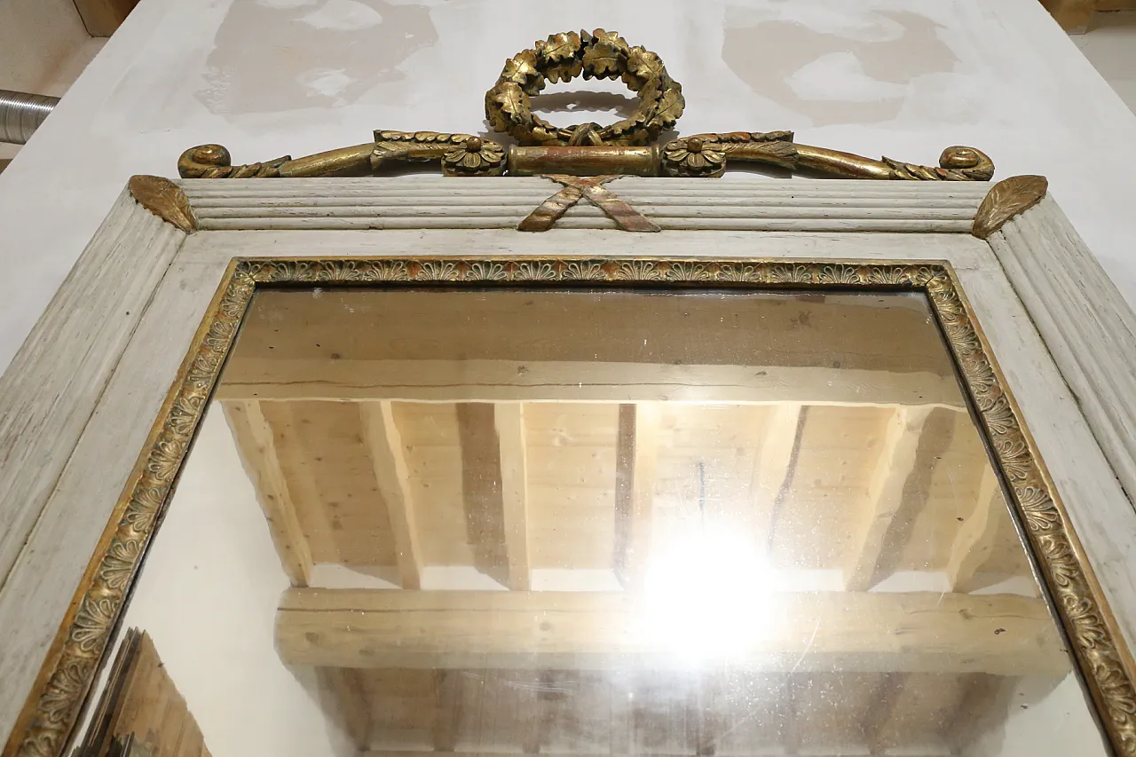 Specchiera caminiera impero bianca oro zecchino, 1826 17