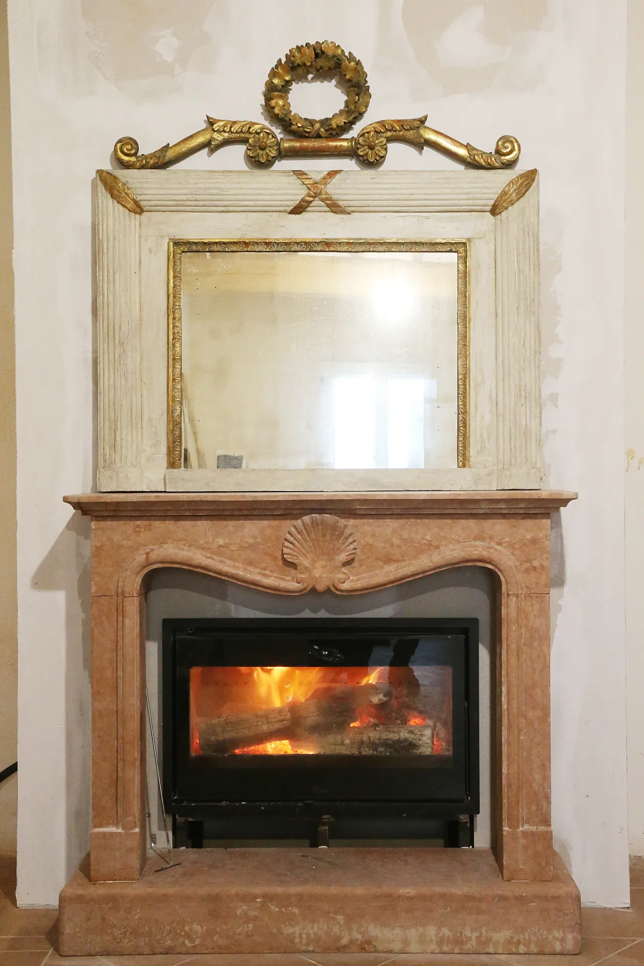 Specchiera caminiera impero bianca oro zecchino, 1826 19