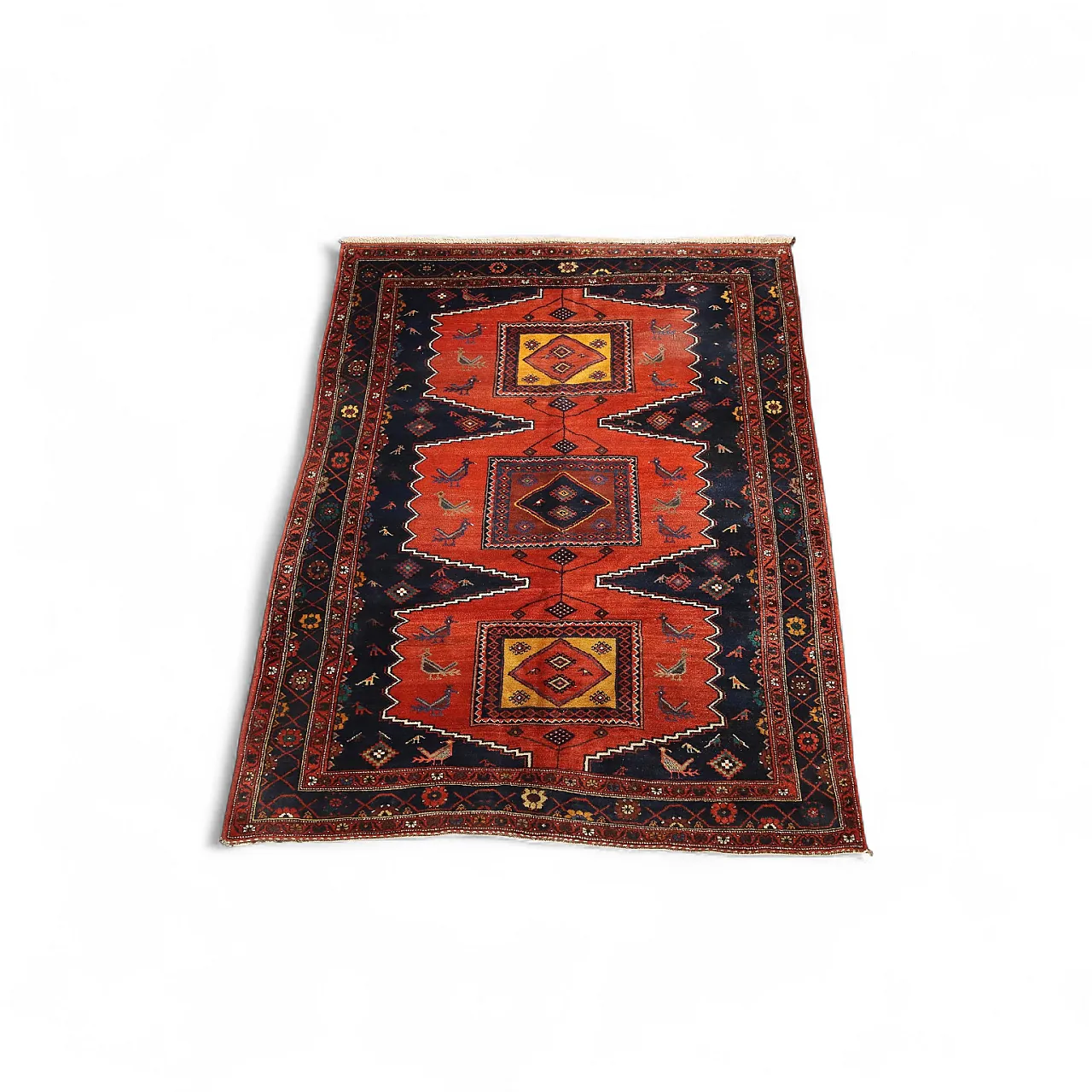 Tappeto Mosul in lana, nodo grosso, realizzato a mano, '900 9