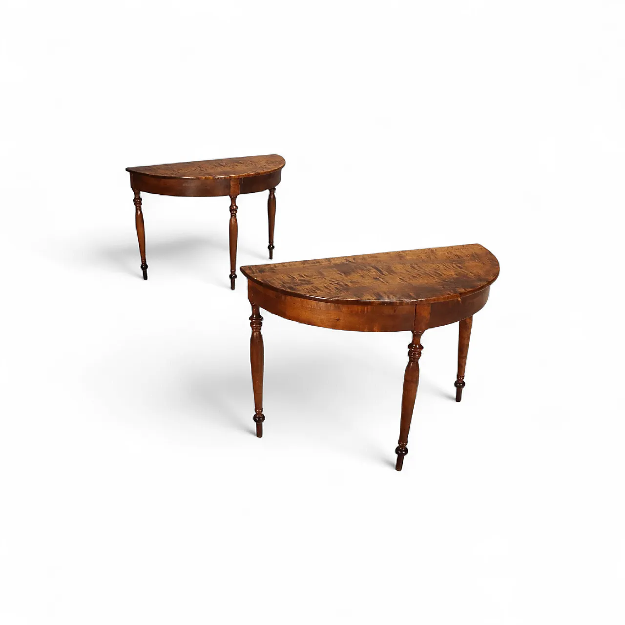 Coppia di consolle in noce e abete, primo '900 10