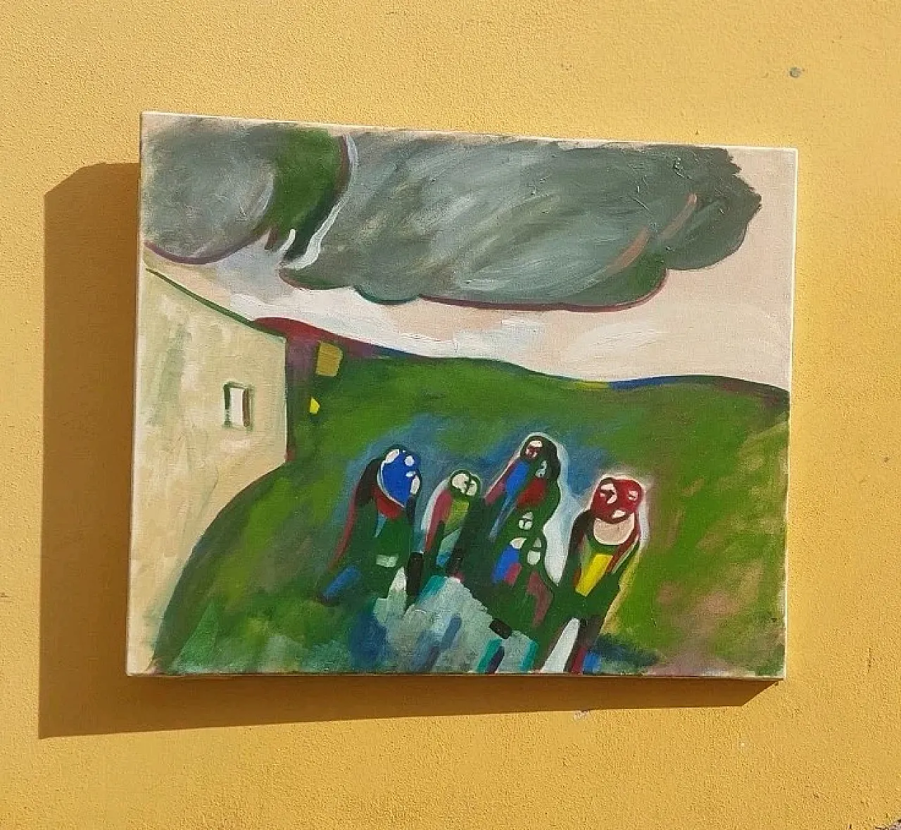 Dipinto astratto di Eros Bortolotti, olio su tela, '900 5