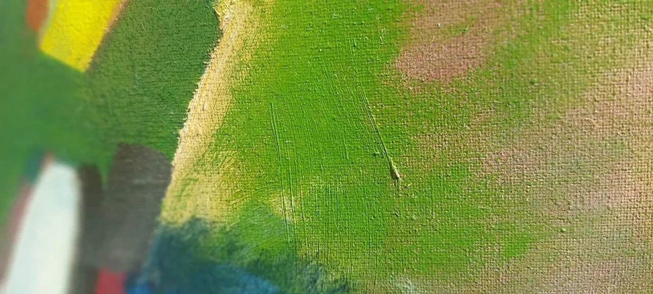 Dipinto astratto di Eros Bortolotti, olio su tela, '900 6