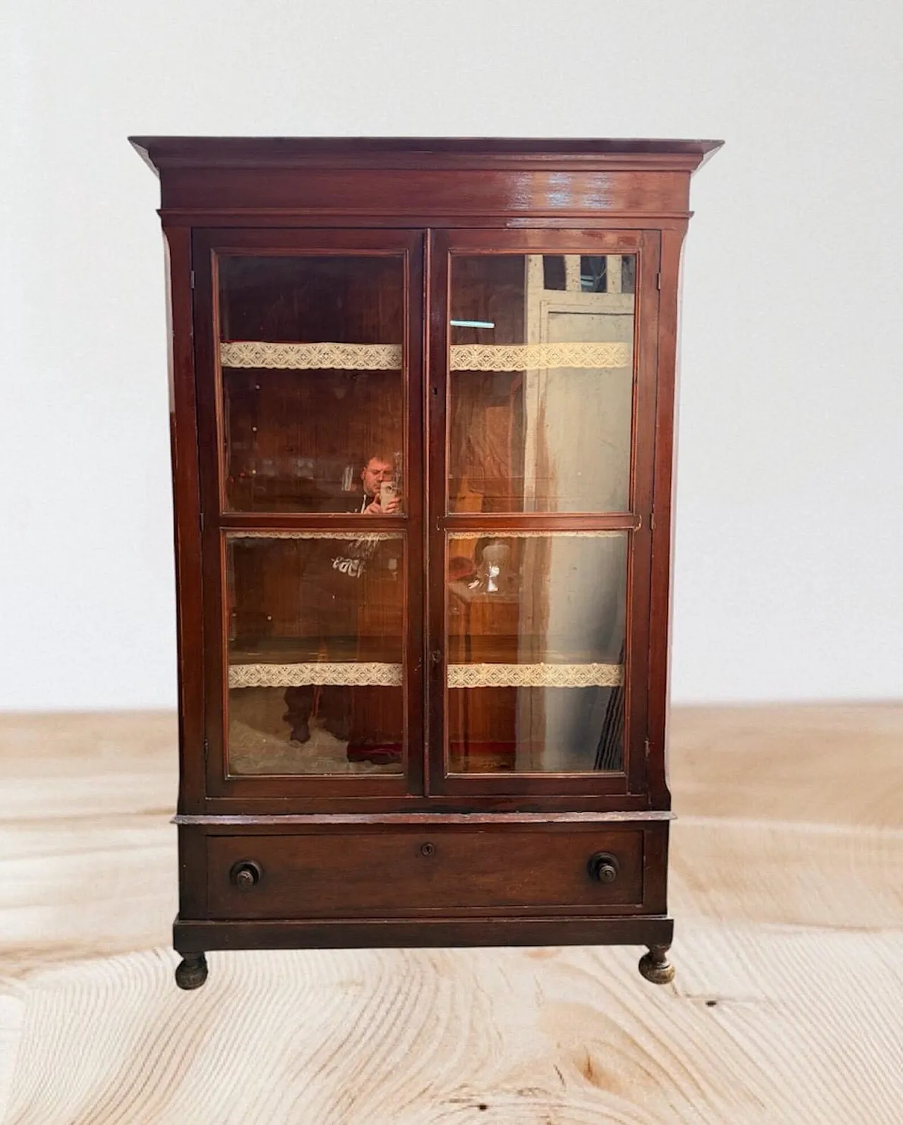 Wood and glass display case, late 19th century 1