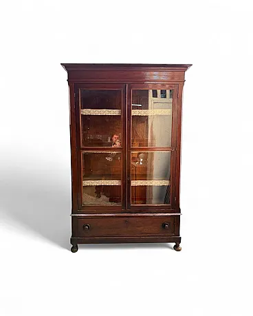 Wood and glass display case, late 19th century