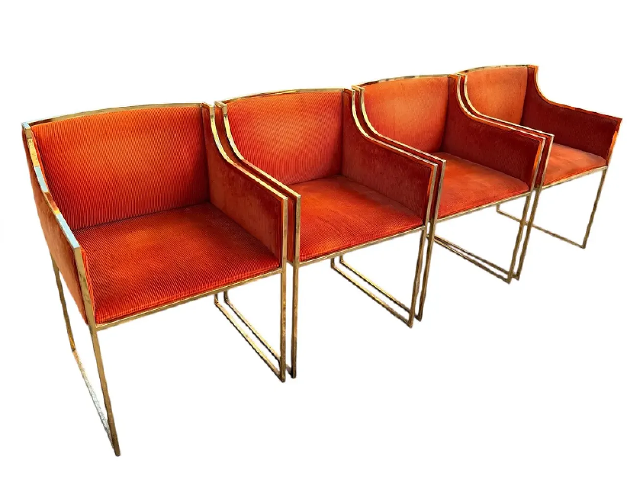 4 Maison Jansen-style armchairs, 1980s 2