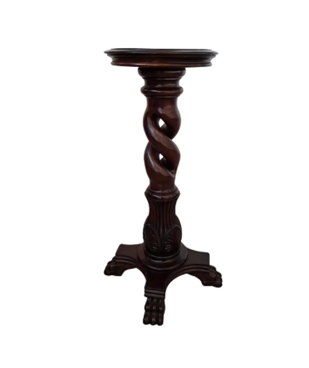 Decorative mahogany wood column, 1960s 1