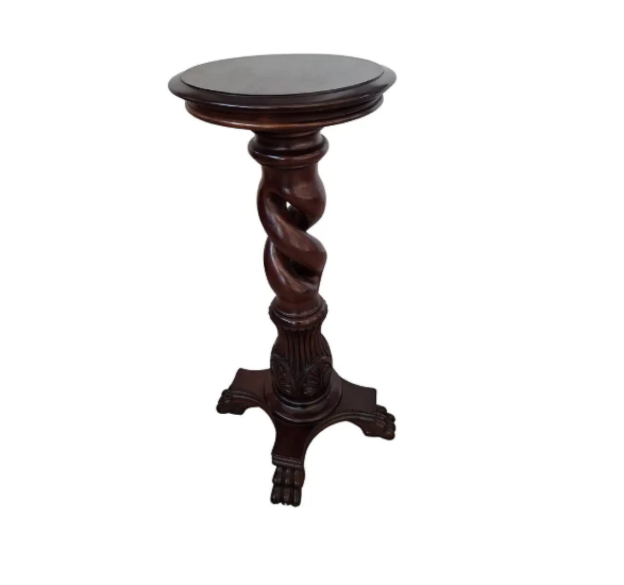 Decorative mahogany wood column, 1960s 3