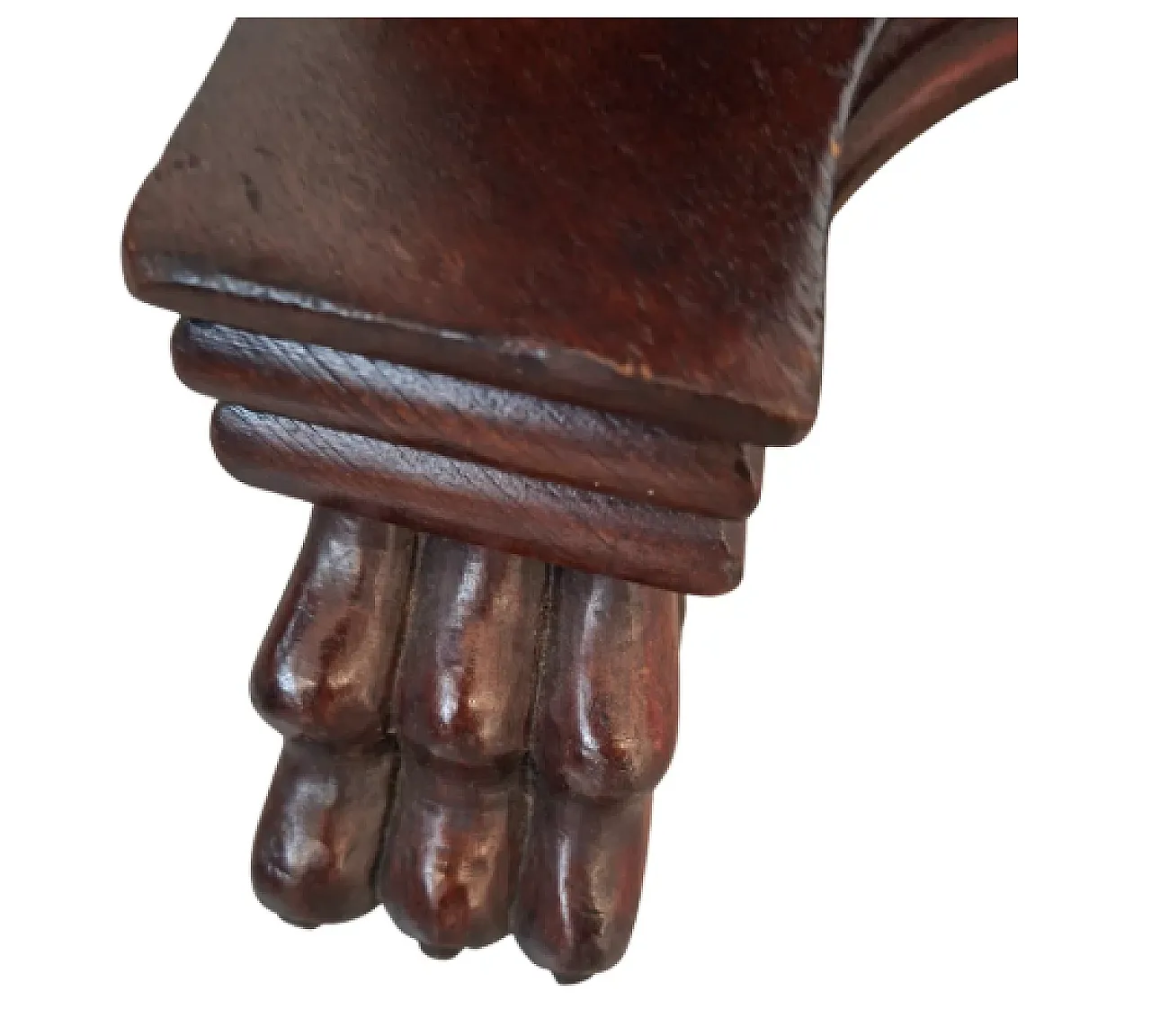 Decorative mahogany wood column, 1960s 6