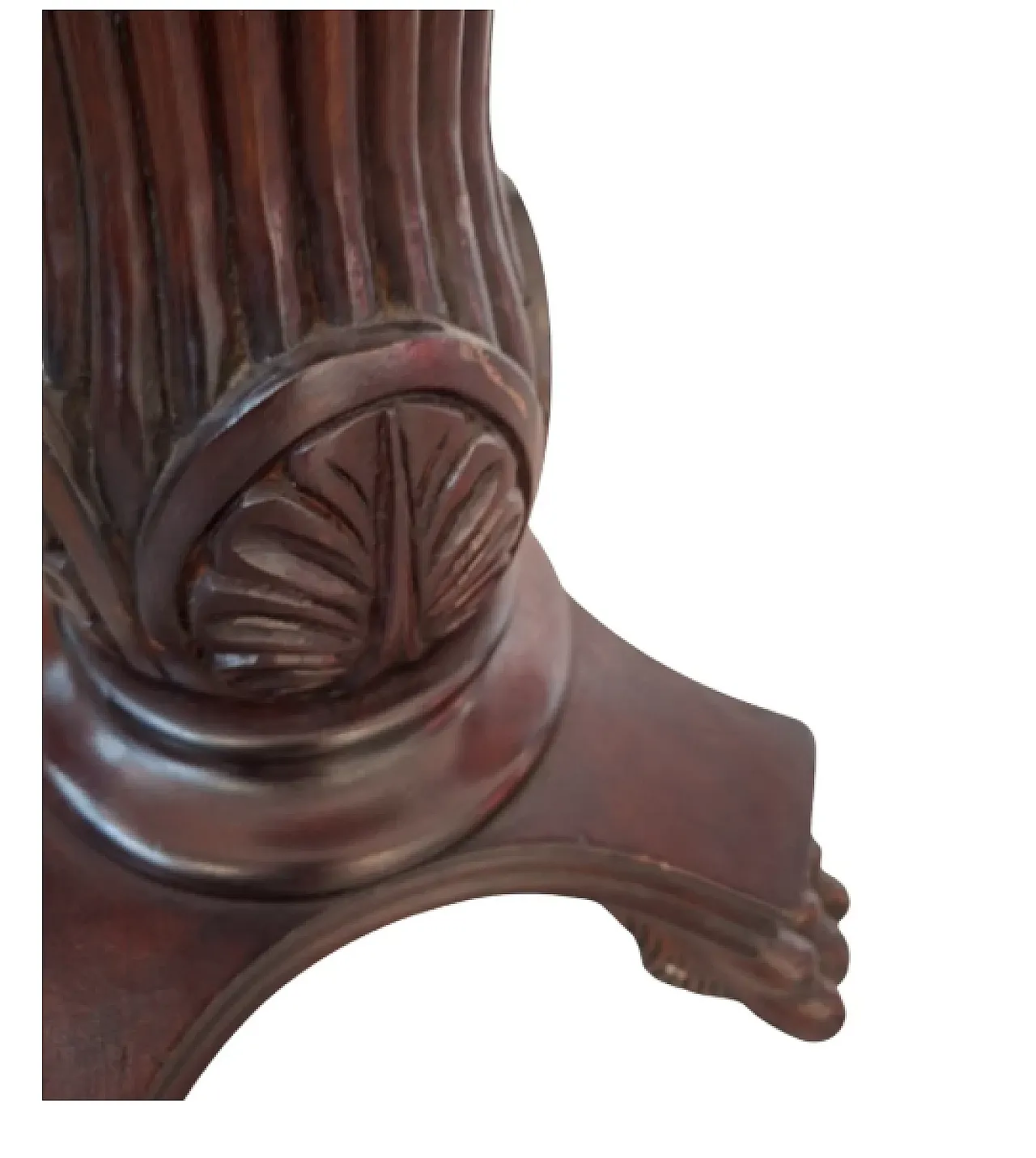 Decorative mahogany wood column, 1960s 8