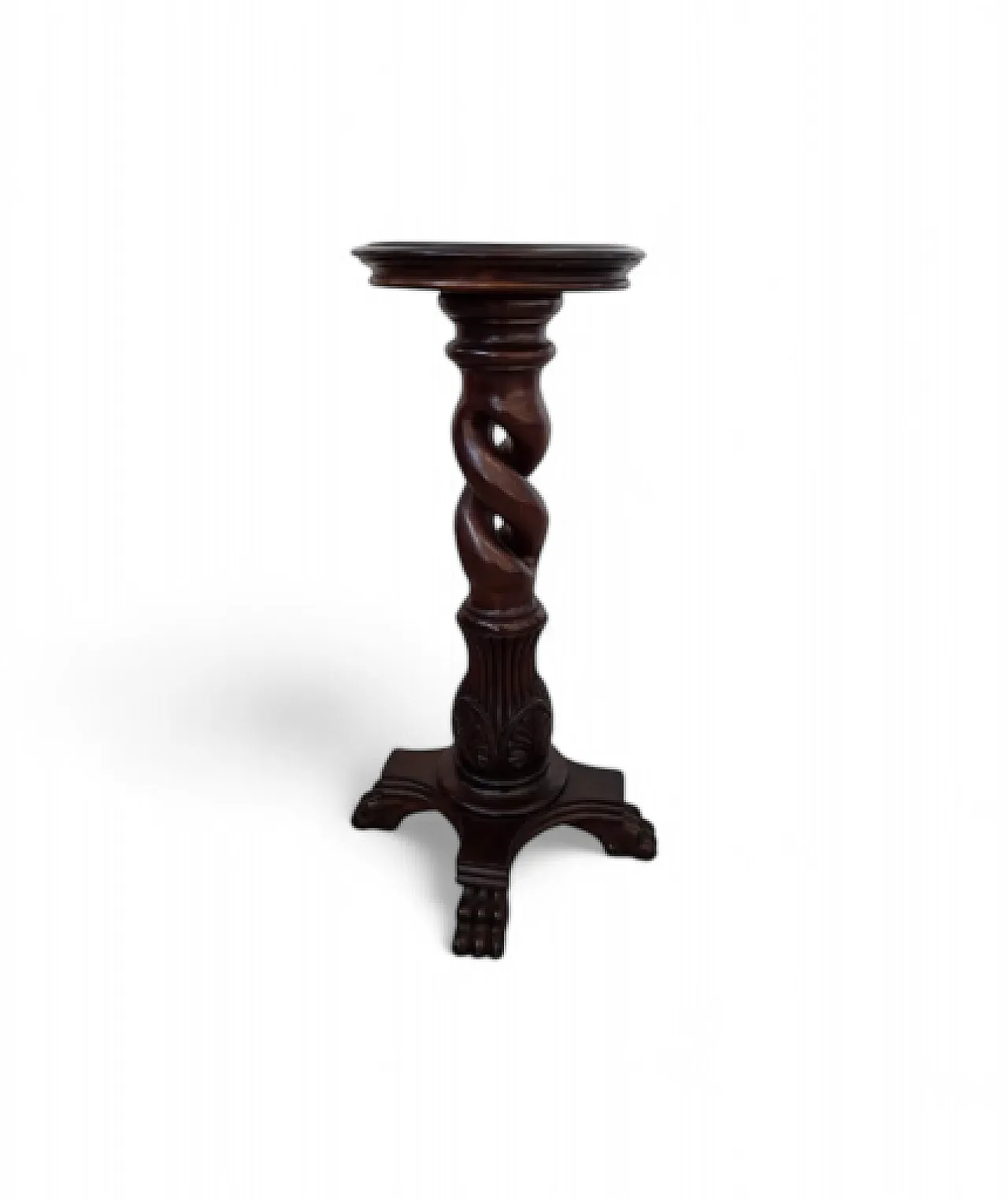 Decorative mahogany wood column, 1960s 11