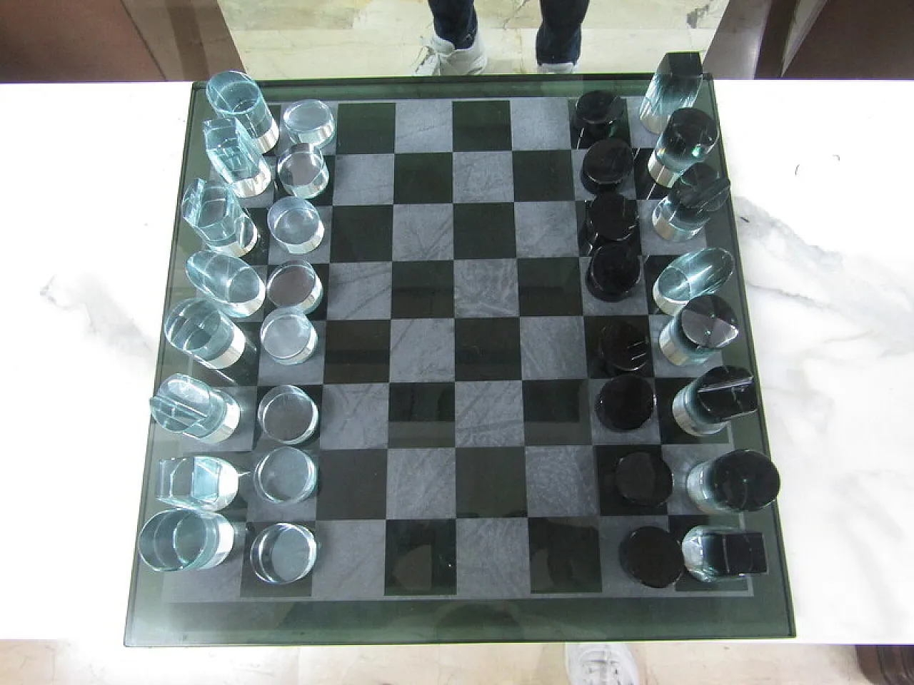 Chessboard in crystal by Berlini Milano, 20th century 9