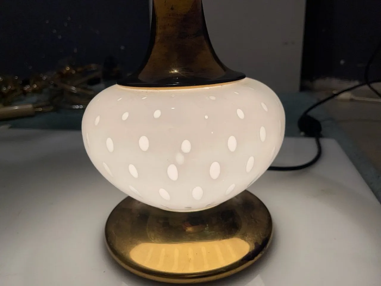 Murano glass table lamp by F. Fabbian, 1960s 3