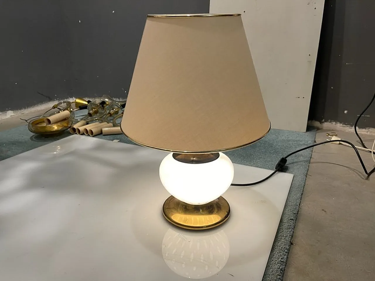 Murano glass table lamp by F. Fabbian, 1960s 4