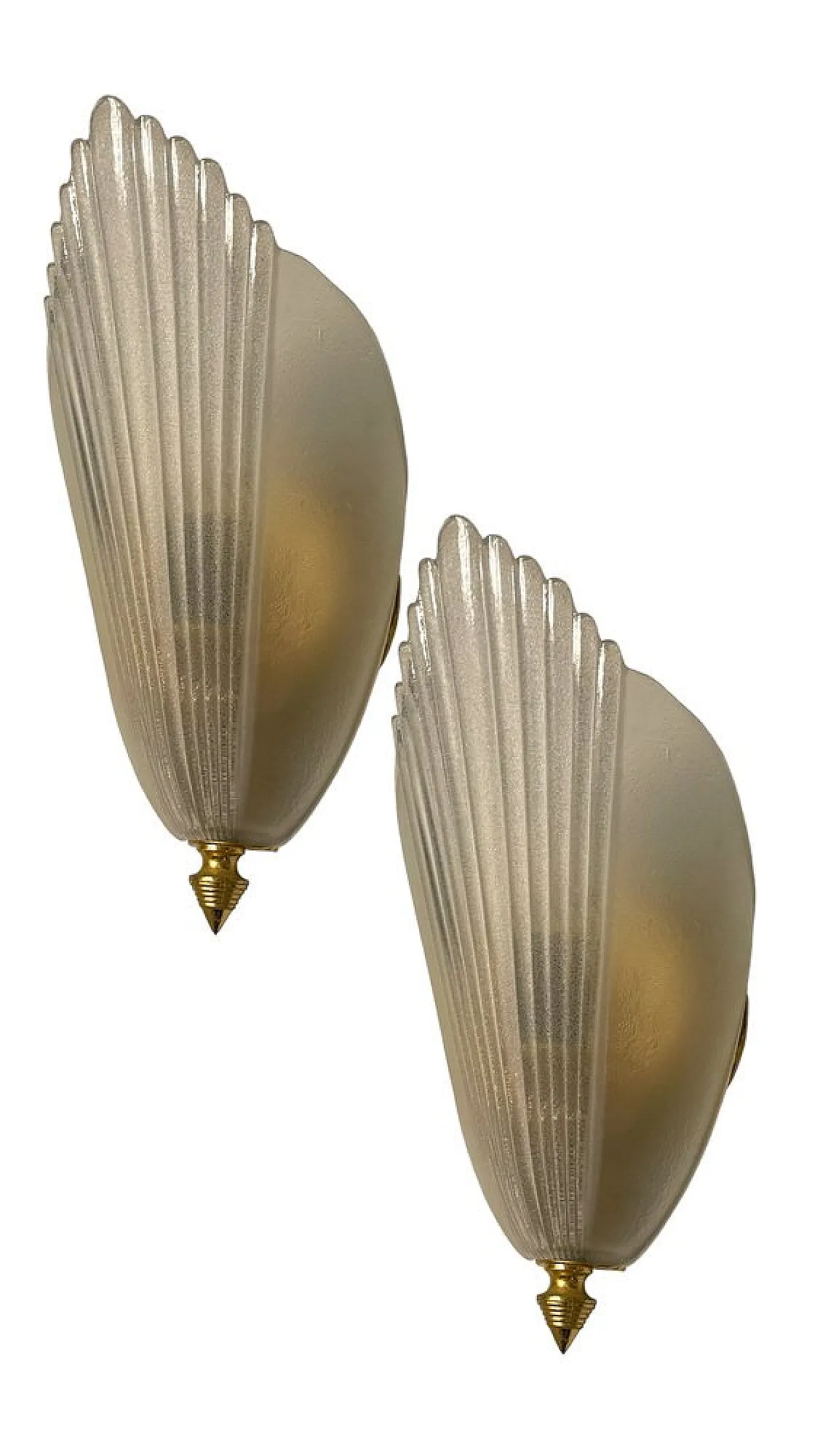 Pair of Murano glass sconces by F.Fabbian, 1970s 1