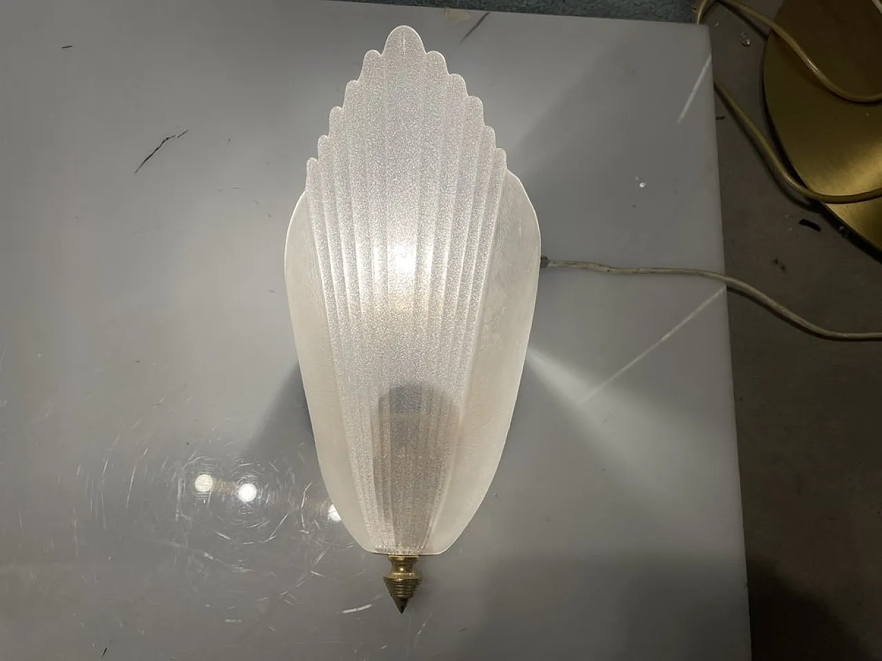 Pair of Murano glass sconces by F.Fabbian, 1970s 4