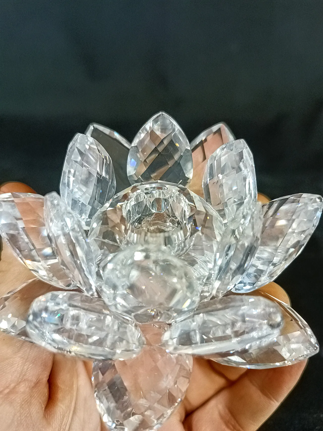 Swarovski 010001 Candle Holder Ninfea Waterlily Silver Crystal, 2000s 13