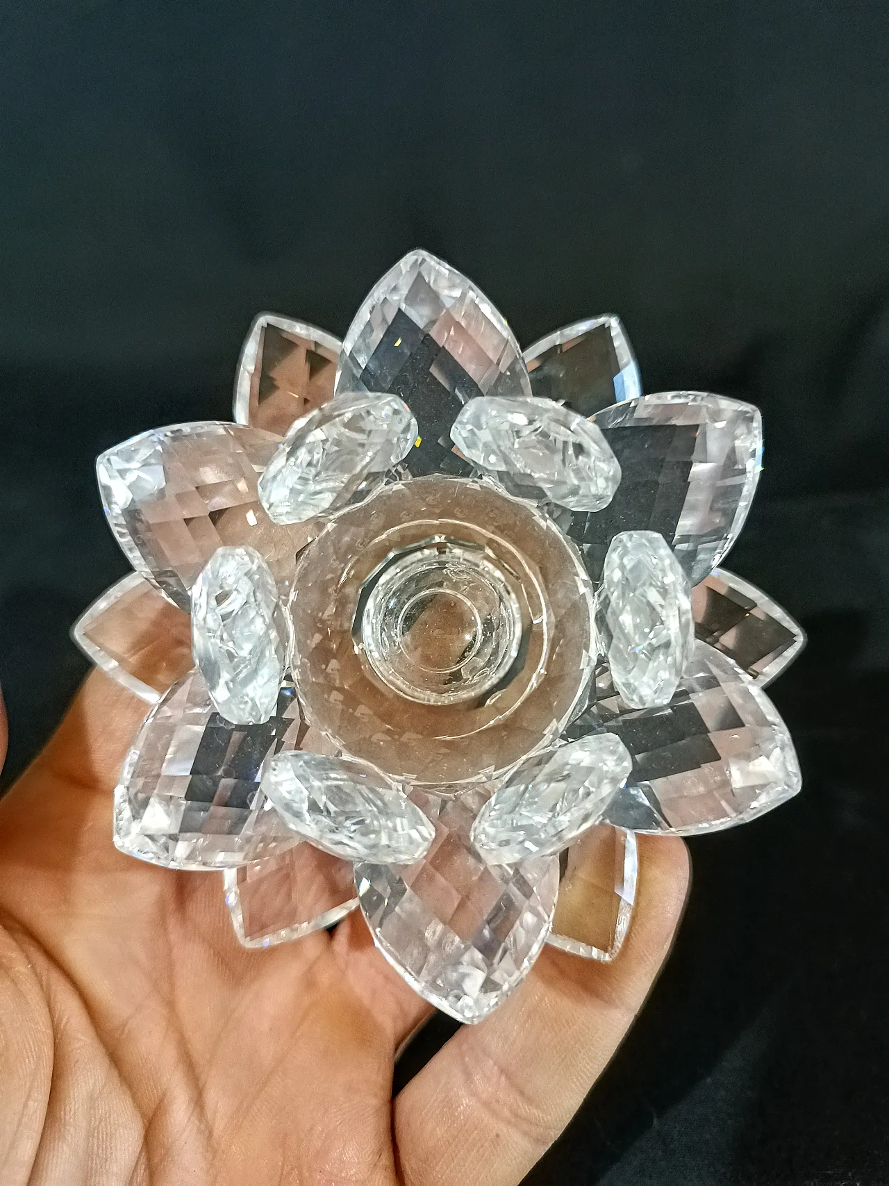 Swarovski 010001 Candle Holder Ninfea Waterlily Silver Crystal, 2000s 21